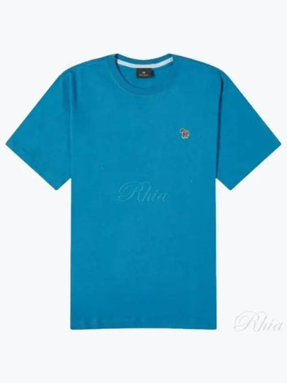 Zebra Logo Cotton Short Sleeve T-Shirt Blue - PAUL SMITH - BALAAN 2