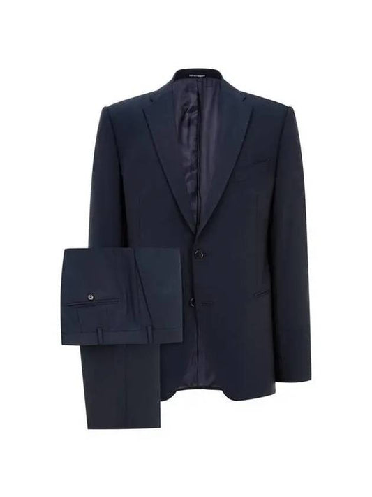 Men s Easy Wool No cheat Single Suit Navy 271867 - EMPORIO ARMANI - BALAAN 1