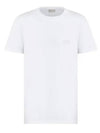 Embroidered Logo Cotton Jersey Short Sleeve T-Shirt White - DIOR - BALAAN 2