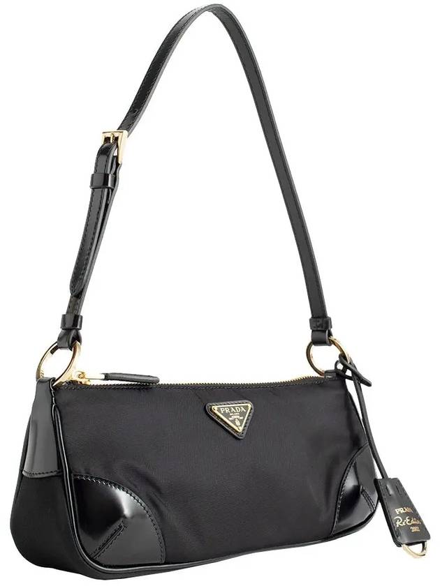 Re-Edition 2002 Re-Nylon Brushed Leather Shoulder Bag Black - PRADA - BALAAN 4