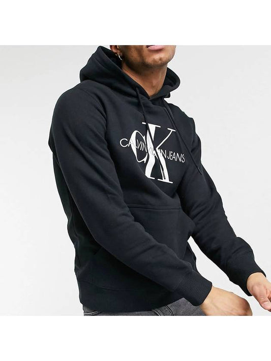 Monogram CK logo brushed hooded sweatshirt - CALVIN KLEIN - BALAAN 1