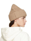 Fox Head Patch Ribbed Beanie Beige - MAISON KITSUNE - BALAAN 7