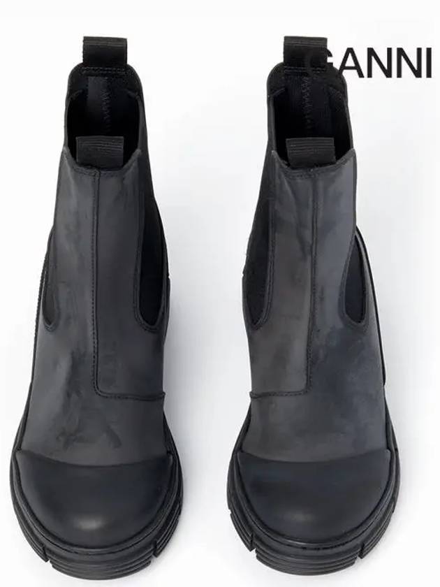 Rubber Chelsea Boots Black - GANNI - BALAAN 7