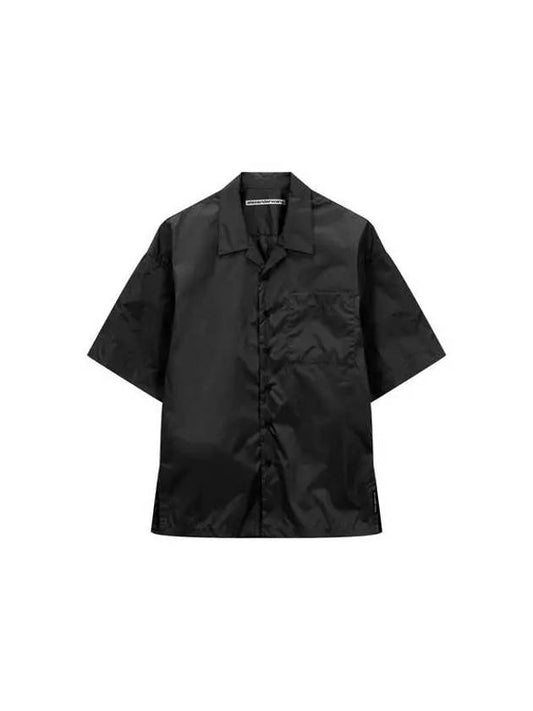 UNISEX Side Slit Nylon Shirt Black - ALEXANDER WANG - BALAAN 1