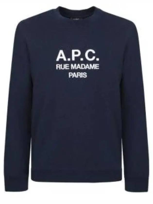 Rufus Logo Embroidery Sweatshirt Navy - A.P.C. - BALAAN 2