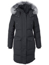 Women's Onyx Causapscal Padding Frost Fox Fur Black - MOOSE KNUCKLES - BALAAN 2