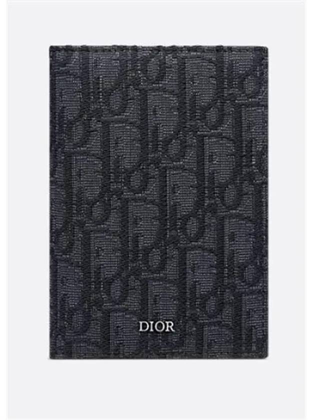 Oblique Jacquard Passport Wallet Black - DIOR - BALAAN 2