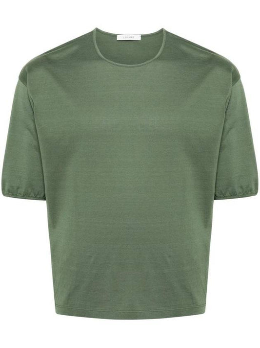 Mercerised Jersey Short Sleeve T-Shirt Green - LEMAIRE - BALAAN 1