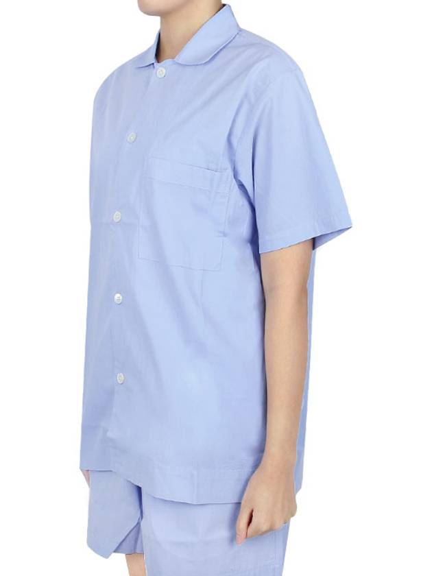 Poplin Pajamas Overfit Short Sleeve Shirt SWE SB - TEKLA - BALAAN 7