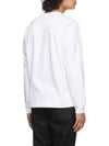 Logo Wappen Patch Crew Neck Long Sleeve T Shirt White - STONE ISLAND - BALAAN 4