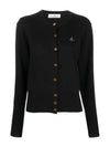 Bea Logo Cardigan Black - VIVIENNE WESTWOOD - BALAAN 2