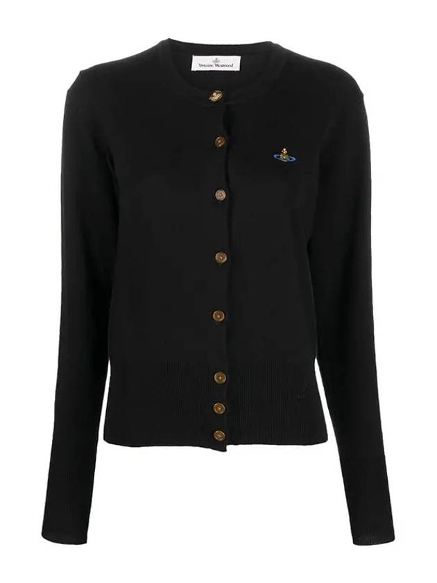 Bea Logo Cardigan Black - VIVIENNE WESTWOOD - BALAAN 2