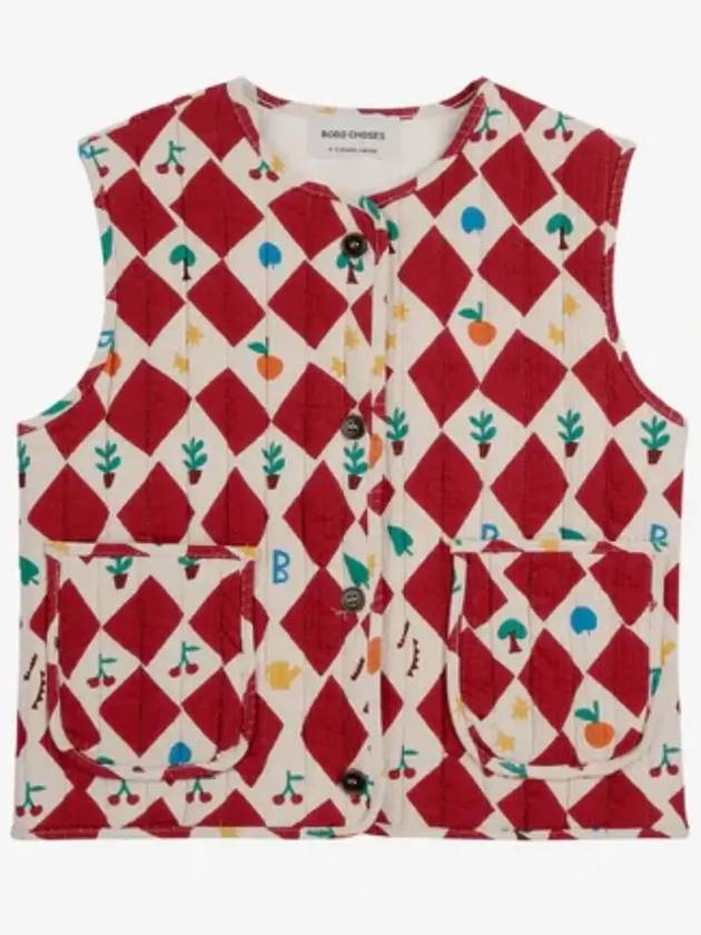 Harlequin Quilted Vest B224AC125 Italian Kids - BOBO CHOSES - BALAAN 2