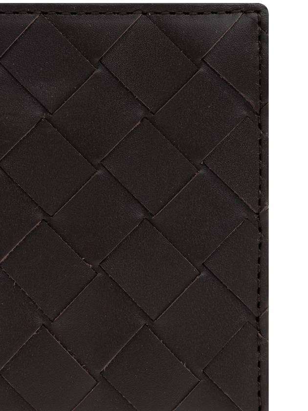 Intrecciato Coin Pocket Bifold Half Wallet Dark Brown - BOTTEGA VENETA - BALAAN 6