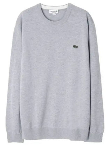 Organic cotton crewneck sweater knit - LACOSTE - BALAAN 1