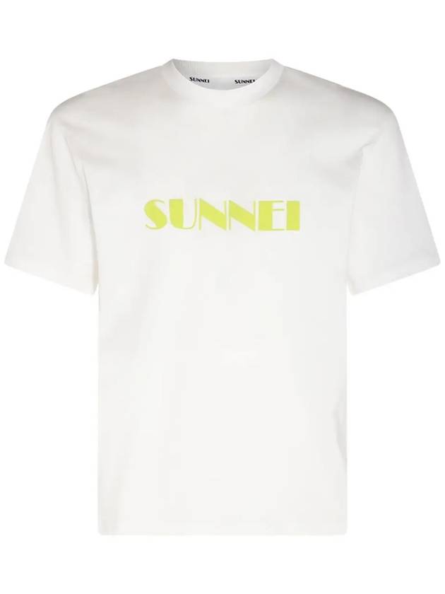 Classic Logo Print Cotton Short Sleeve T-Shirt White - SUNNEI - BALAAN 6