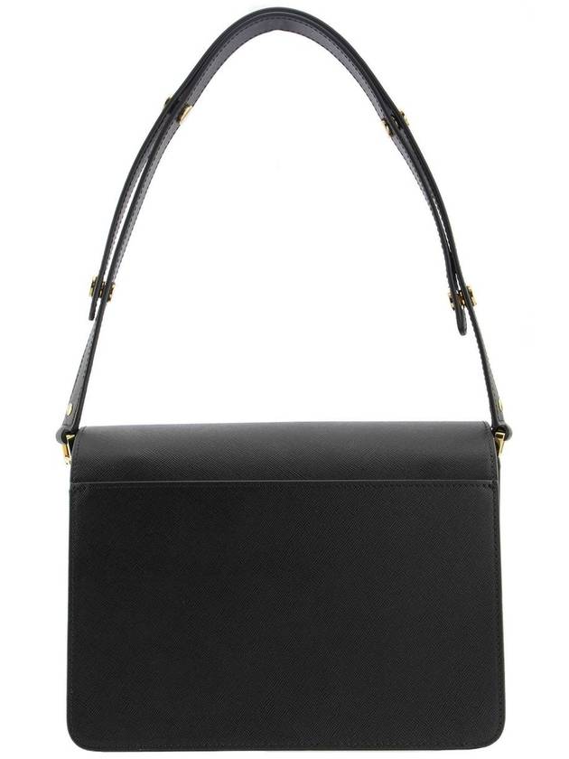 Saffiano Trunk Medium Shoulder Bag Black - MARNI - BALAAN 3