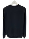 Wappen Patch Crew Neck Cotton Sweatshirt Black - STONE ISLAND - BALAAN 5