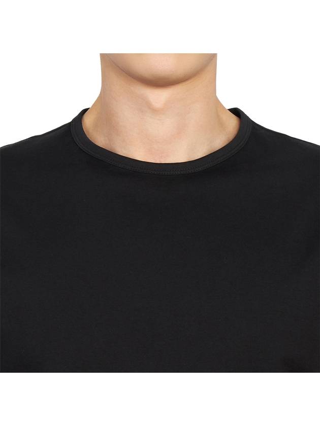 Precise Luxe Cotton Jersey Short Sleeve T-Shirt Black - THEORY - BALAAN 7