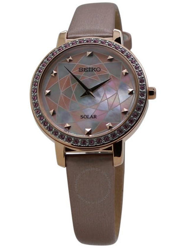 Seiko Crystal Mother of Pearl Dial Ladies Watch SUP456P1 - SEIKO - BALAAN 1