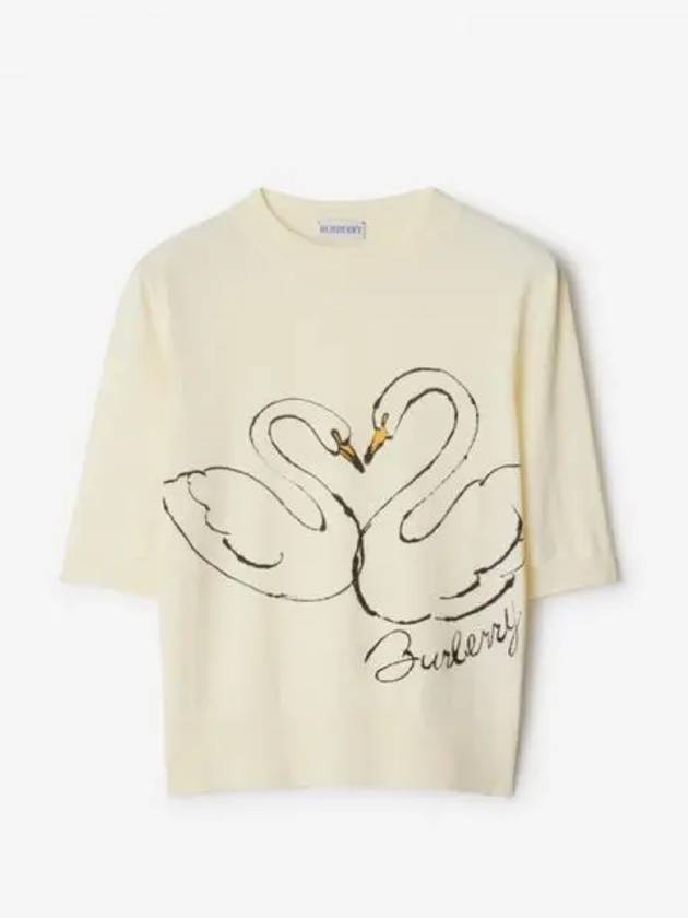 Swan Cotton Crepe Top Soap 315324 - BURBERRY - BALAAN 1