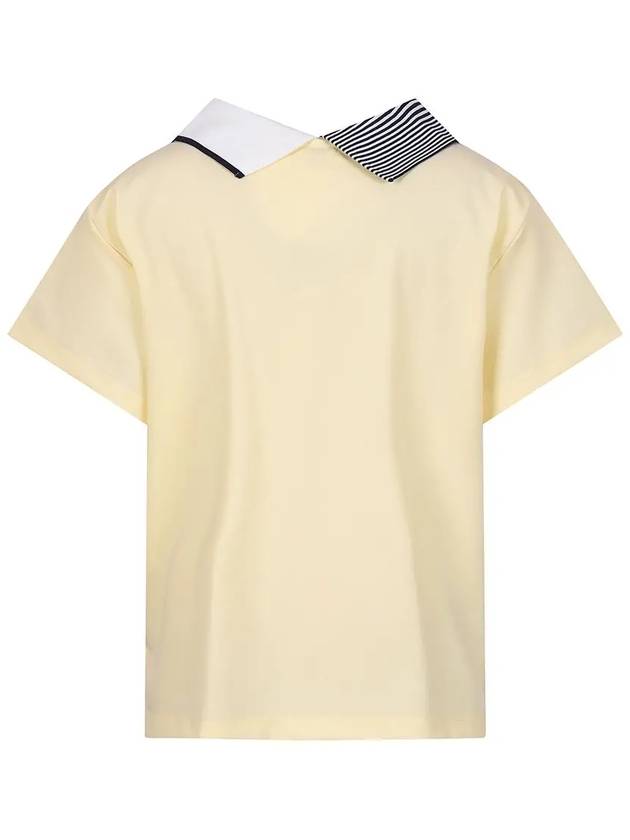 Asymmetric knit collar woven t-shirt MW4ME403 - P_LABEL - BALAAN 6