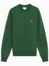 Logo Patch Crew Neck Sweatshirt Green - LACOSTE - BALAAN 2