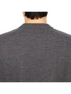 Big Heart Logo Wool Knit Top Grey - AMI - BALAAN 8