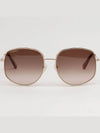 Eyewear Irregular Metal Sunglasses Brown - SALVATORE FERRAGAMO - BALAAN 4