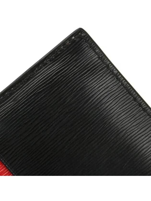 Big Metal Logo Two-Tone Card Wallet Black Red - PRADA - BALAAN 8