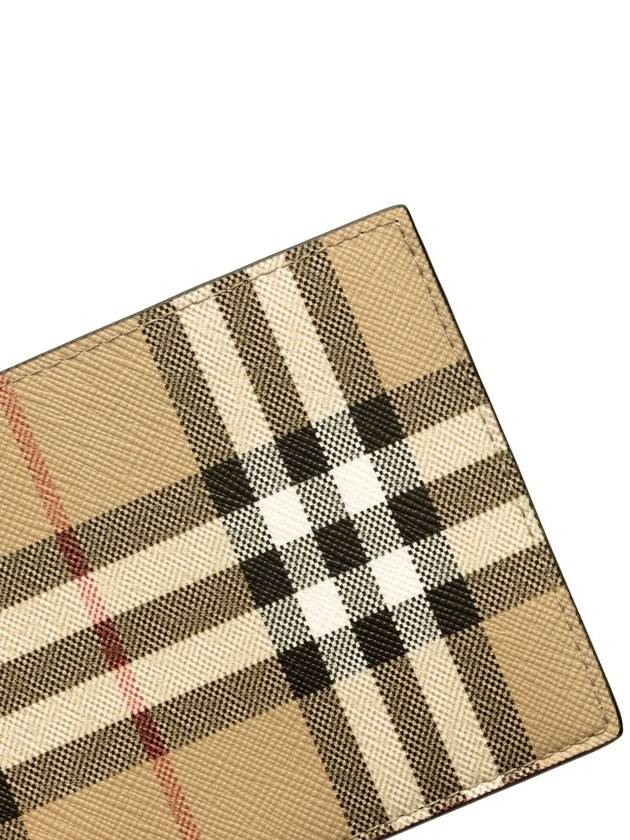 Check Pattern Half Halfwallet Beige - BURBERRY - BALAAN 5