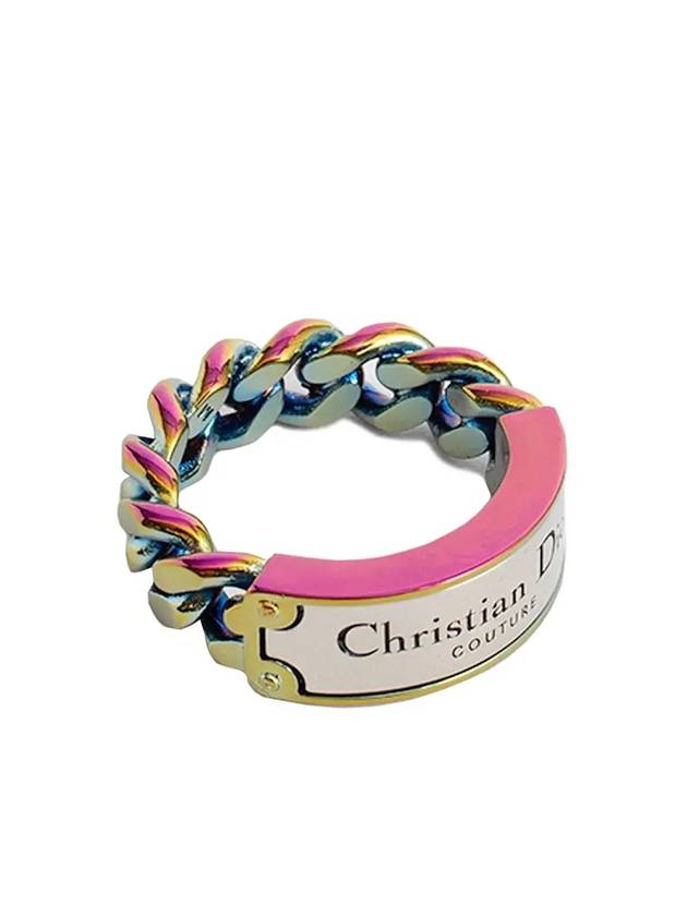 Couture Chain Link Ring Iridescent Finish - DIOR - BALAAN 1