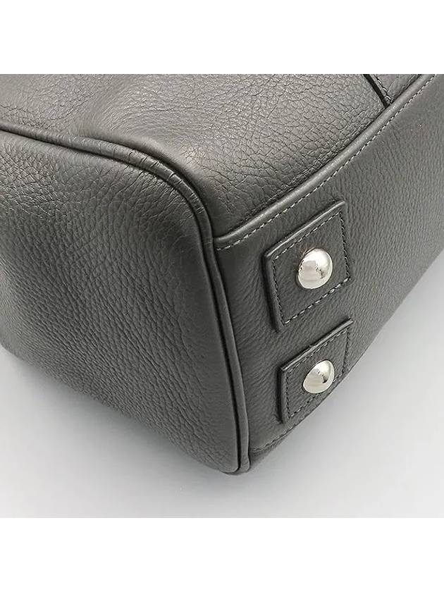 HH5988 Gray color leather new Bayswater silver logo flap lock decoration tote bag - MULBERRY - BALAAN 4