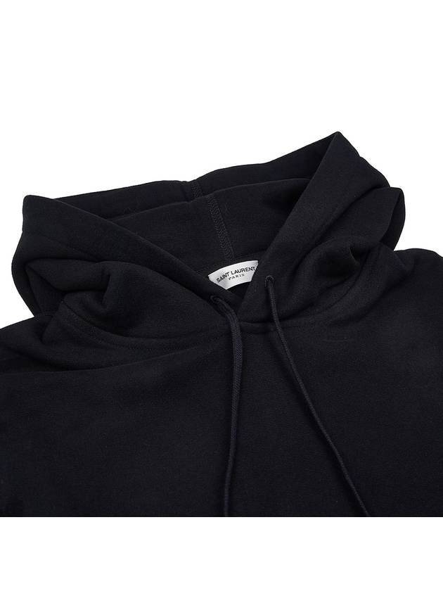 Logo Hoodie Black - SAINT LAURENT - BALAAN 4