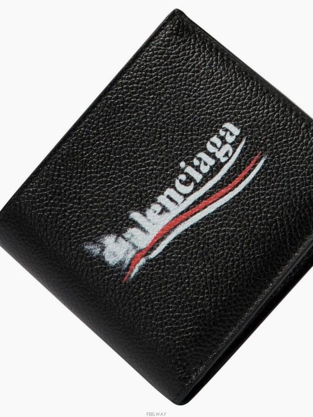 Wave Logo Half Wallet Black - BALENCIAGA - BALAAN 5