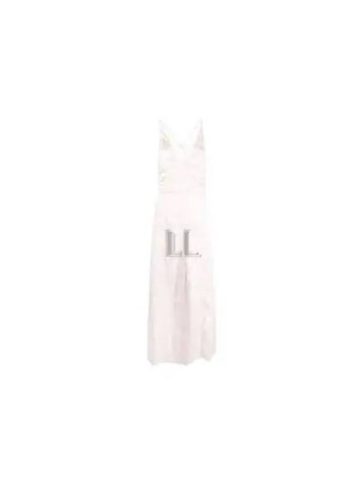 Women's Satin Long Dress Light Lilac - GANNI - BALAAN 2