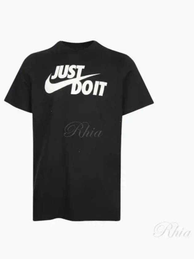 Swoosh Short Sleeve T-Shirt Black - NIKE - BALAAN 2