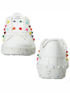 Open Rockstud Untitled Low Top Sneakers White - VALENTINO - BALAAN 4