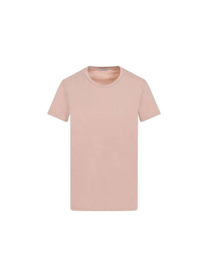 Logo Patch Jersey Cotton Short Sleeve T-Shirt Light Pink - MONCLER - BALAAN 2