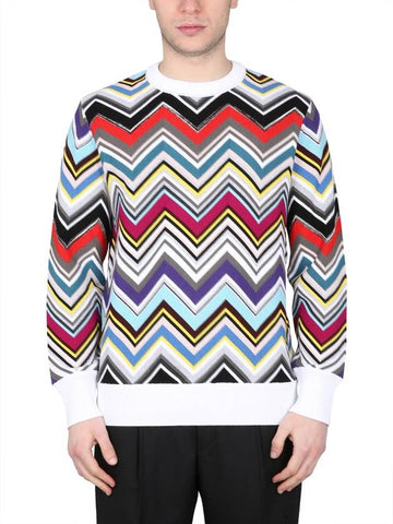 WOOL CREW NECK SWEATER - MISSONI - BALAAN 1