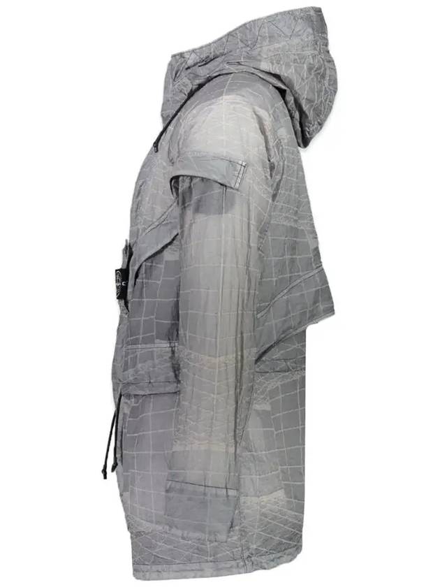 Men's Wappen Reflective Grid Lamy Windbreaker Grey - STONE ISLAND - BALAAN 5