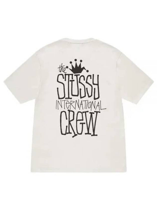 Crown International Pigment Dye Short Sleeve T Shirt Natural - STUSSY - BALAAN 1