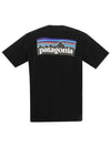 P 6 Logo Responsibili Short Sleeve T-Shirt Black - PATAGONIA - BALAAN 3