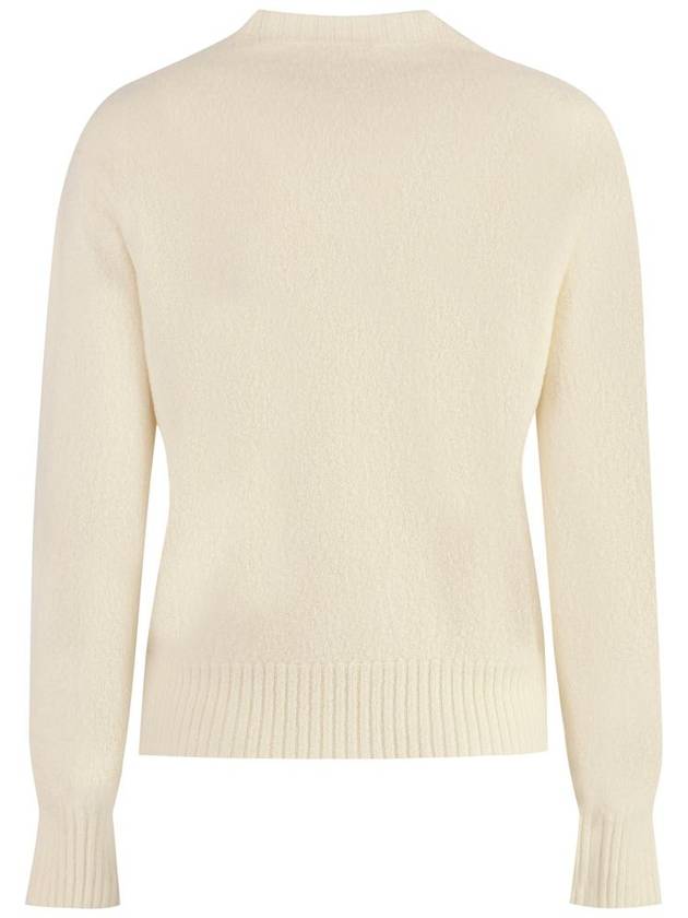 Wool Knit Top White - JIL SANDER - BALAAN 3