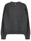 Reverse Jersey Stitch Donegal 4-Bar V-Neck Cardigan Grey - THOM BROWNE - BALAAN 3