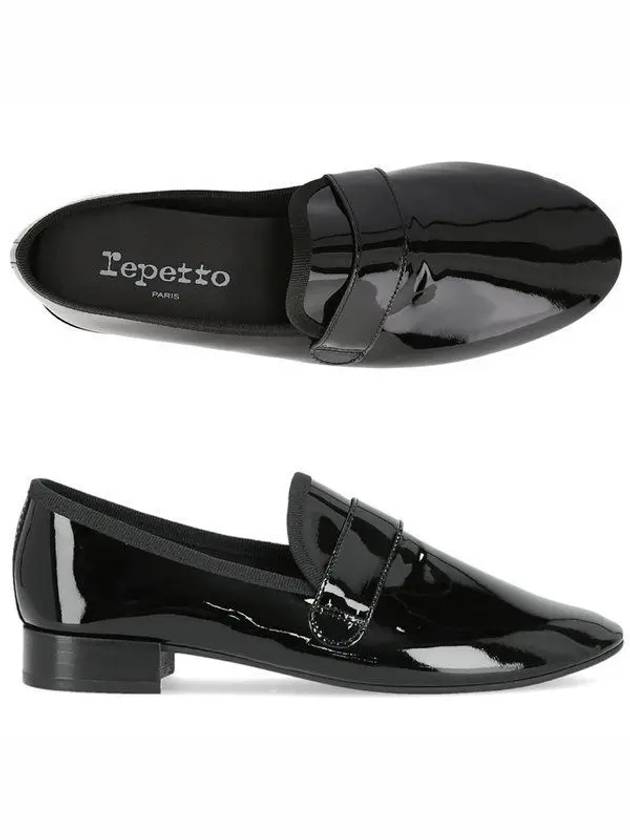 Women's Michael Patterned Leather Loafers Black - REPETTO - BALAAN 2