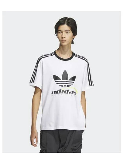 Trefoil Print Short Sleeve T-Shirt White - ADIDAS - BALAAN 2