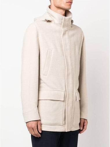 Soft cashmere 100 hooded zip up padded jacket - BRUNELLO CUCINELLI - BALAAN 1