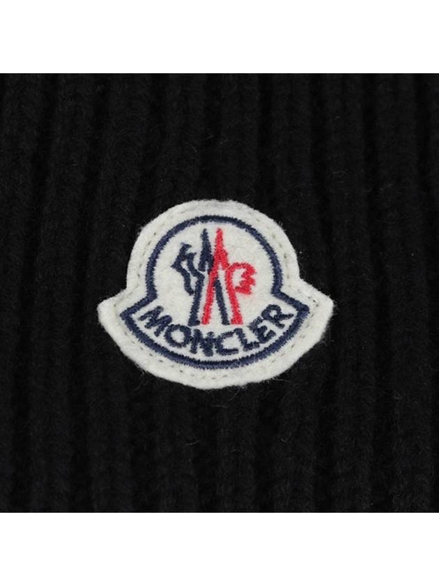 23SS Logo Patch Wool Cashmere Beanie 3B00023 - MONCLER - BALAAN 3