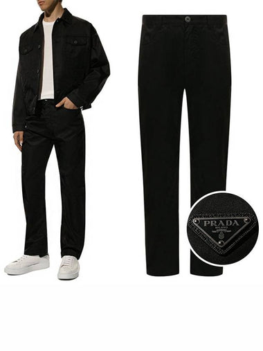 Renylon triangle logo pants SPH183 1WQ8 F0002 NERO - PRADA - BALAAN 1